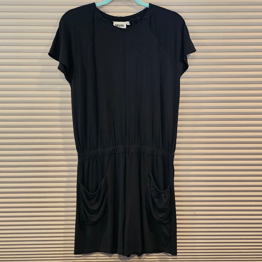 Molo Alicia Black Modal Short Sleeve Romper Jumpsuit‎ Size 170/176 L/XL